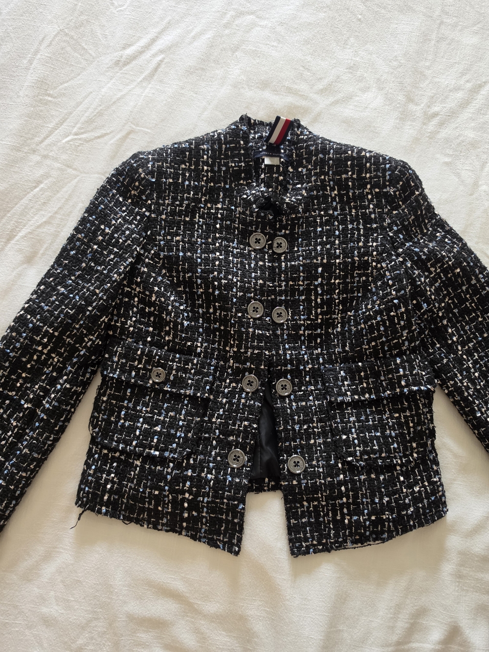 Tommy Hilfiger Women's Tweed Open-Front Cropped Jacket